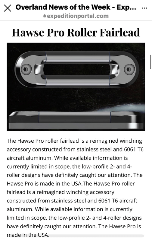 Hawse Pro Roller Fairlead Article Hawse Pro